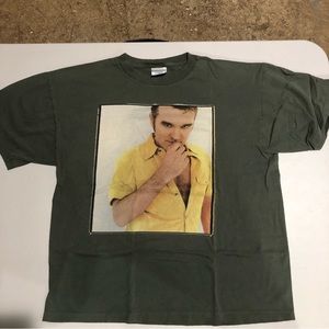 Morrissey The Smiths late 90s early 2000s vintage concert shirt. Size XL Green
